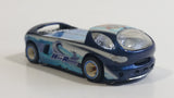 2003 Hot Wheels Highway 35 World Race Wave Rippers Team #1 Deora II Dark Blue Die Cast Toy Car Vehicle