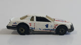 1989 Hot Wheels 81 Thunder Burner White Die Cast Toy Car Vehicle Gold 5SP