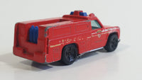 1998 Hot Wheels Fire Fighting Workhorses Rescue Ranger Red Fire Truck Die Cast Toy Car Vehicle - Blue lights 5DOT