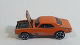 2010 Hot Wheels 1967 Chevrolet Camaro Orange Die Cast Toy Car Vehicle w/ Opening Hood