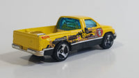 2002 Hot Wheels Asphalt Assault Dodge Ram 1500 Pickup Truck Yellow Die Cast Toy Car Vehicle