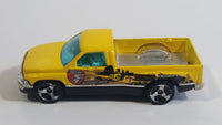 2002 Hot Wheels Asphalt Assault Dodge Ram 1500 Pickup Truck Yellow Die Cast Toy Car Vehicle