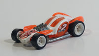 2004 Hot Wheels Track Aces I Candy Metalflake White and Orange Die Cast Toy Car Vehicle