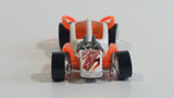 2004 Hot Wheels Track Aces I Candy Metalflake White and Orange Die Cast Toy Car Vehicle