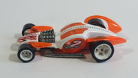 2004 Hot Wheels Track Aces I Candy Metalflake White and Orange Die Cast Toy Car Vehicle