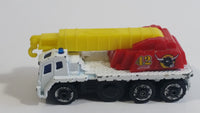 2002 Hot Wheels Rescue Crane Metalflake White Die Cast Toy Car Vehicle