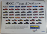 2012 Moog 47 Years of Dominance NASCAR Performance Large 17 3/4" x 24" Wooden Wall Plaque Automotive Motorsports Racing Collectible Wall Decor