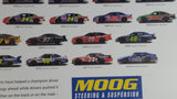 2012 Moog 47 Years of Dominance NASCAR Performance Large 17 3/4" x 24" Wooden Wall Plaque Automotive Motorsports Racing Collectible Wall Decor