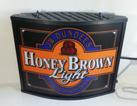 JW Dundee's Honey Brown Light Beer Light Lager Flavored with Honey Up Illuminated Sign