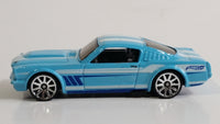 2013 Hot Wheels Muscle Mania '65 Mustang Fastback Light Blue Die Cast Toy Muscle Car Vehicle