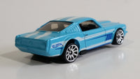 2013 Hot Wheels Muscle Mania '65 Mustang Fastback Light Blue Die Cast Toy Muscle Car Vehicle