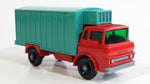 1967-1972 Lesney Matchbox No. 44 GMC Refrigerator Truck Red Turquoise (Bumper, No Tow, w/ Door Stop) (A)