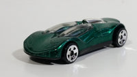 1999 Hot Wheels Double Cross Metalflake Dark Green Die Cast Toy Car Vehicle McDonald's Happy Meal 9/16