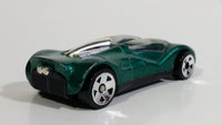 1999 Hot Wheels Double Cross Metalflake Dark Green Die Cast Toy Car Vehicle McDonald's Happy Meal 9/16