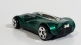 1999 Hot Wheels Double Cross Metalflake Dark Green Die Cast Toy Car Vehicle McDonald's Happy Meal 9/16