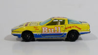 Yatming No. 1038 Chevrolet Corvette Bull King of Road Best Shot #38 Yellow Die Cast Toy Race Car Vehicle