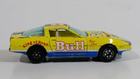 Yatming No. 1038 Chevrolet Corvette Bull King of Road Best Shot #38 Yellow Die Cast Toy Race Car Vehicle