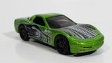 2002 Hot Wheels Octoblast '97 Corvette Metalflake Green Die Cast Toy Car Vehicle