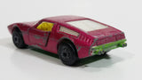 Vintage 1972 Lesney Matchbox Superfast No. 32 Maserati Bora Magenta Pink Die Cast Toy Car Vehicle with Opening Doors Made in England