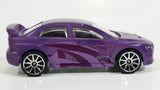 2010 Hot Wheels Color Shifters 2008 Lancer Evolution Purple / White Die Cast Toy Car Vehicle