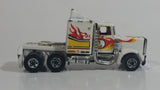 1983 Hot Wheels Long Shot Semi Tractor Truck Rig Pennzoil #1 White Die Cast Car Vehicle