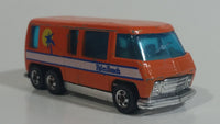 1979 Hot Wheels GMC Motorhome Orange Die Cast Toy Car Recreational Vehicle BW - Hong Kong - Chrome Base