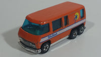 1979 Hot Wheels GMC Motorhome Orange Die Cast Toy Car Recreational Vehicle BW - Hong Kong - Chrome Base