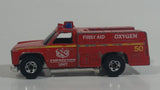 1978 Hot Wheels Emergency Squad Rescue Ranger Red Fire Truck Die Cast Toy Car Vehicle - BW - Blue Lights - Hong Kong