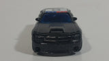 2010 Hot Wheels HW City Works Dodge Charger SRT8 Metalflake Black Police Cop Cruiser Die Cast Toy Car Emergency Rescue Vehicle