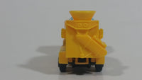 Vintage Yatming Cement Mixer Truck Yellow with White Mixing Barrel Die Cast Toy Car Vehicle