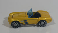 2012 Hot Wheels Shelby Classic Cobra Convertible Metalflake Light Gold Die Cast Toy Car Vehicle w/ Opening Hood