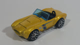 2012 Hot Wheels Shelby Classic Cobra Convertible Metalflake Light Gold Die Cast Toy Car Vehicle w/ Opening Hood