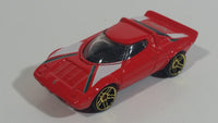 2002 Hot Wheels First Editions Lancia Stratos Red Die Cast Toy Car Vehicle