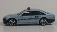 2000 Hot Wheels Police Cruiser Blue Grey Die Cast Toy Emergency Response Cop Vehicle