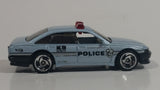 2000 Hot Wheels Police Cruiser Blue Grey Die Cast Toy Emergency Response Cop Vehicle