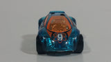 2009 Hot Wheels Tire Tread Raceway Vandetta Blue #9 Die Cast Toy Car Vehicle