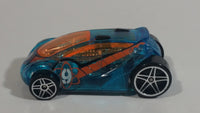 2009 Hot Wheels Tire Tread Raceway Vandetta Blue #9 Die Cast Toy Car Vehicle