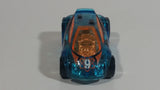 2009 Hot Wheels Tire Tread Raceway Vandetta Blue #9 Die Cast Toy Car Vehicle