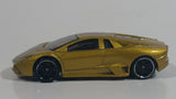 2013 Hot Wheels World Race Lamborghini Reventon Metalflake Gold Die Cast Toy Car Vehicle