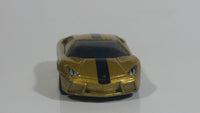 2013 Hot Wheels World Race Lamborghini Reventon Metalflake Gold Die Cast Toy Car Vehicle