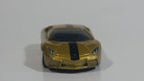 2013 Hot Wheels World Race Lamborghini Reventon Metalflake Gold Die Cast Toy Car Vehicle