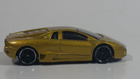 2013 Hot Wheels World Race Lamborghini Reventon Metalflake Gold Die Cast Toy Car Vehicle