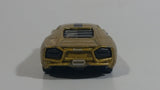 2013 Hot Wheels World Race Lamborghini Reventon Metalflake Gold Die Cast Toy Car Vehicle