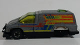 Vintage 1979 Hot Wheels Inside Story Van Gray Die Cast Toy Car Vehicle Rare Yellow Tint Version - Hong Kong - Busted Up