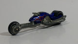 2007 Hot Wheels Truckin’ Transporters Hammer Sled Motorcycle Metalflake Blue Die Cast Toy Motorbike Vehicle