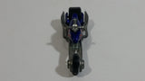 2007 Hot Wheels Truckin’ Transporters Hammer Sled Motorcycle Metalflake Blue Die Cast Toy Motorbike Vehicle