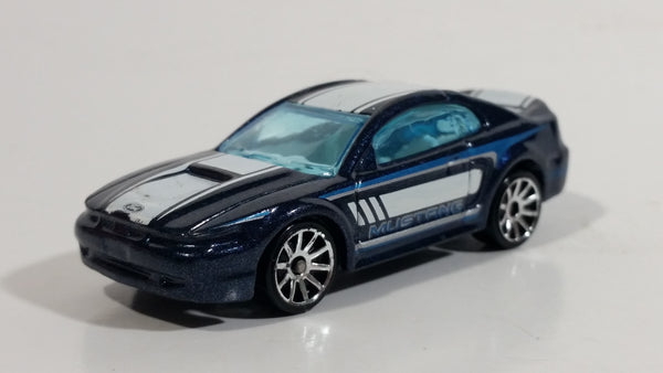 2014 Hot Wheels HW City Mustang 50th '99 Mustang Metalflake Dark Blue Die Cast Toy Car Vehicle