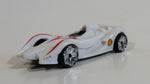 2008 Hot Wheels Track Set Exclusive Mach 6 Speed Racer White Plastic Toy Race Car Vehicle