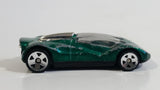 1999 Hot Wheels Double Cross Metalflake Dark Green Die Cast Toy Car Vehicle McDonald's Happy Meal 9/16