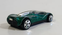 1999 Hot Wheels Double Cross Metalflake Dark Green Die Cast Toy Car Vehicle McDonald's Happy Meal 9/16